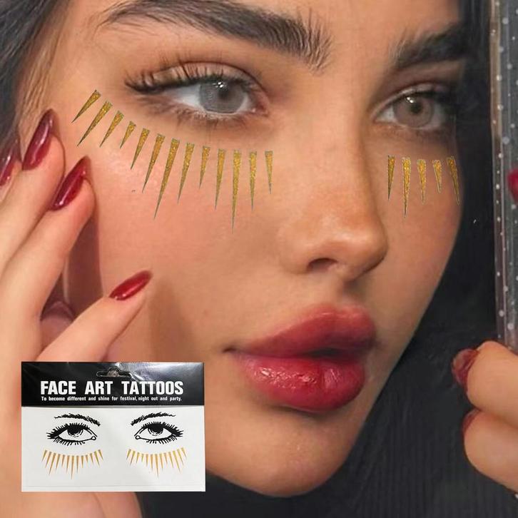 Face Art Tattoos Sproet 8: Verticale Edgy Strepen, Verzamelen, Rookartikelen, Aanstekers en Luciferdoosjes, Nieuw, Verzenden
