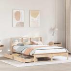 vidaXL Bed met boekenkast zonder matras massief grenenhout, Huis en Inrichting, Slaapkamer | Bedden, Verzenden, Nieuw