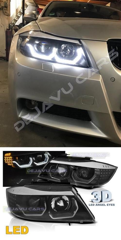 Xenon Look Koplampen met 3D LED Angel Eyes voor BMW 3 Serie, Auto diversen, Tuning en Styling, Ophalen of Verzenden