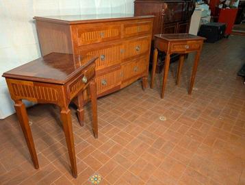 Commode (3) - Bois - Ensemble de tables de chevet + deux