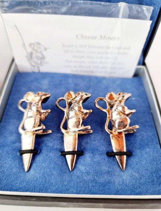 Chamberlain Clarke – Set of 6 Vintage Silver-Plated Cheese, Antiek en Kunst, Antiek | Keukengerei