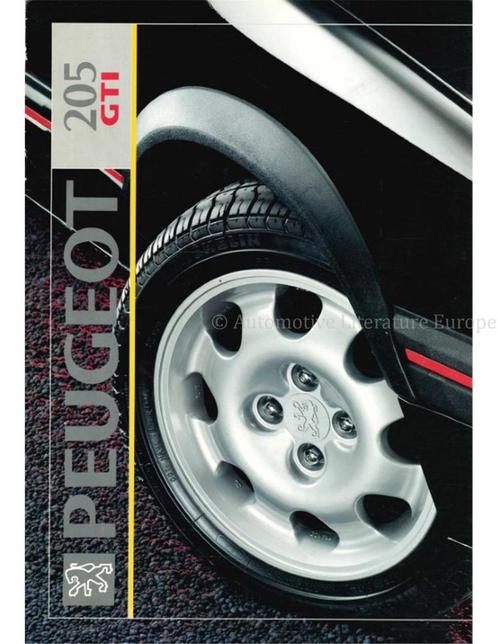 1992 PEUGEOT 205 GTI BROCHURE NEDERLANDS, Livres, Autos | Brochures & Magazines