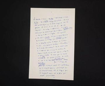 Jean Cocteau - Scène de ménage - Poème autographe - 1953