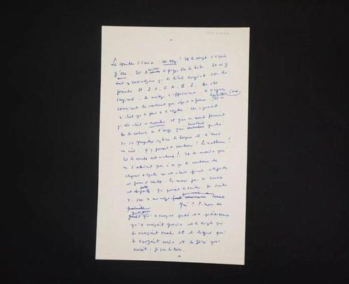 Jean Cocteau - Scène de ménage - Poème autographe - 1953, Verzamelen, Film en Tv