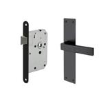 Deurbeslag set Nova op schild blind met loopslot - deurbe..., Ophalen of Verzenden, Klink of Kruk