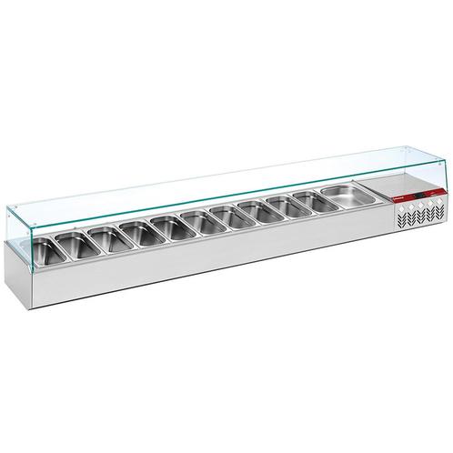 Gekoelde structuur GN 11x1/3, 1x1/9, met rechte ruit, Zakelijke goederen, Horeca | Keukenapparatuur, Koelen en Vriezen, Verzenden