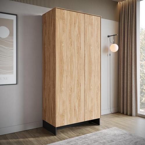 Kledingkast 92cm eiken - Garderobekast - Kledingroede, Huis en Inrichting, Kasten | Overige, Nieuw, Verzenden