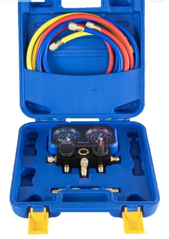 Manometer set voor R32, R410A, R407C, R134A (Gereedschap), Bricolage & Construction, Instruments de mesure, Envoi