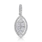 Hanger - 18 karaat Witgoud -  0.52ct. tw. Diamant