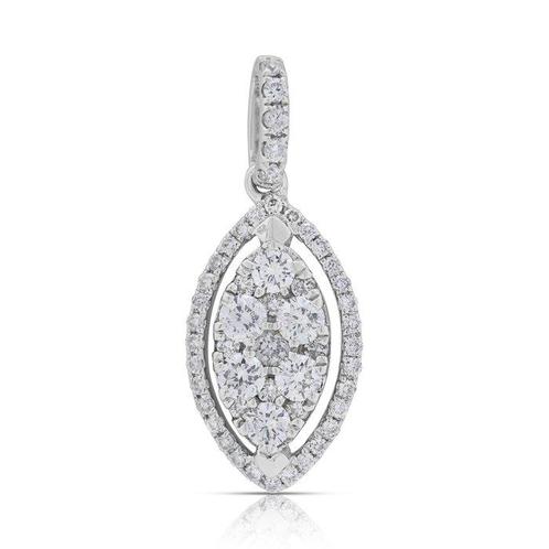 Hanger - 18 karaat Witgoud -  0.52ct. tw. Diamant, Handtassen en Accessoires, Antieke sieraden