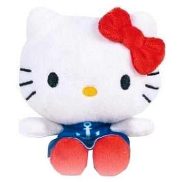 Play by Play Hello Kitty Beanbag Pluche 12CM-Red Bow & Blue, Ophalen of Verzenden