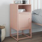 vidaXL Nachtkastje 36x39x78 cm staal roze, Huis en Inrichting, Slaapkamer | Nachtkastjes, Verzenden, Nieuw