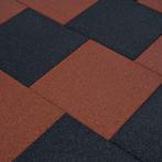 vidaXL Valtegels 18 st 50x50x3 cm rubber rood, Verzenden, Nieuw