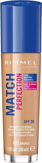 Rimmel London Match Perfection Foundation - 402 Bronze -..., Bijoux, Sacs & Beauté, Beauté | Cosmétiques & Maquillage, Verzenden