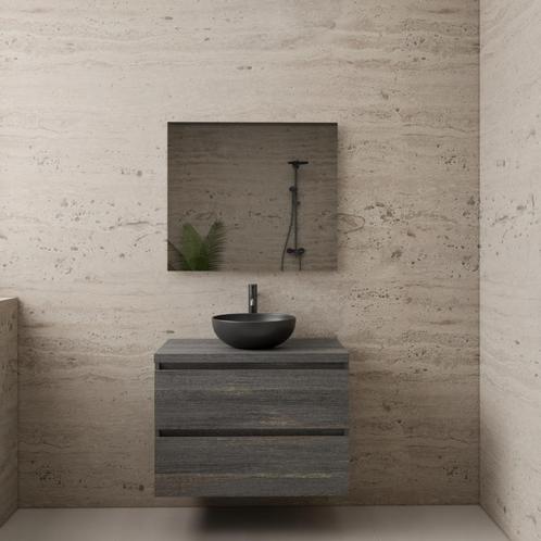 ACTIE BWS Badmeubel | Paris | Frey Oak | 80 cm | met, Doe-het-zelf en Bouw, Sanitair, Bad, Nieuw, Ophalen of Verzenden