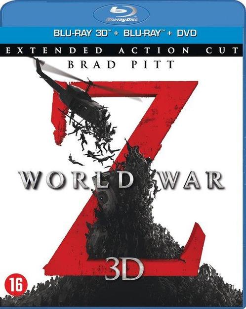 World War Z 3D 2D en dvd (blu-ray tweedehands film), CD & DVD, DVD | Action, Enlèvement ou Envoi