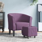 vidaXL Chaise cabriolet avec repose-pied violet tissu, Verzenden, Neuf