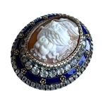 Medusa uitgehouwen schelp Victoriaanse Cameo, 925 sterling, Antiek en Kunst