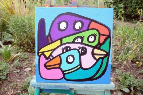 Kev Munday (1986) - Duck Huddle, Antiek en Kunst, Kunst | Schilderijen | Modern