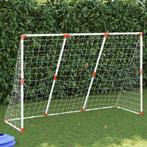 vidaXL Kindervoetbaldoel met ballen 2-in-1 184x64x124 cm wit, Sport en Fitness, Verzenden, Nieuw