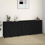 vidaXL Buffet Noir 230x35x80 cm Bois massif de pin, Verzenden, Neuf