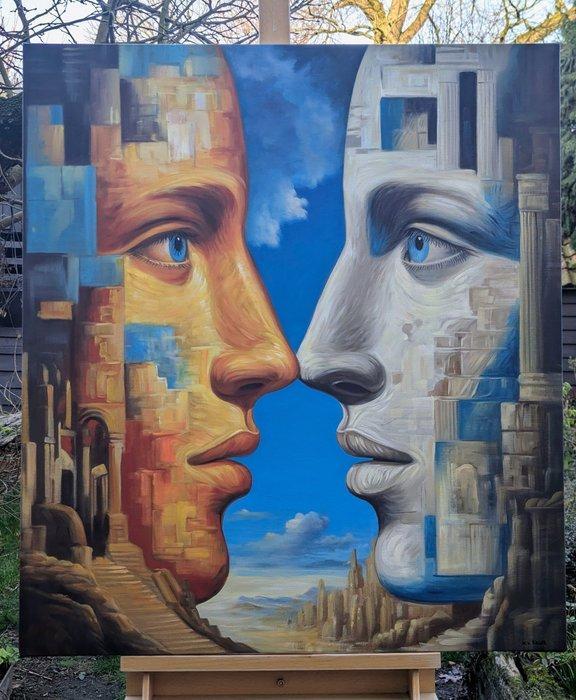 Wilhem von Kalisz - The Architecture of the Absurd (XL size), Antiek en Kunst, Kunst | Schilderijen | Modern