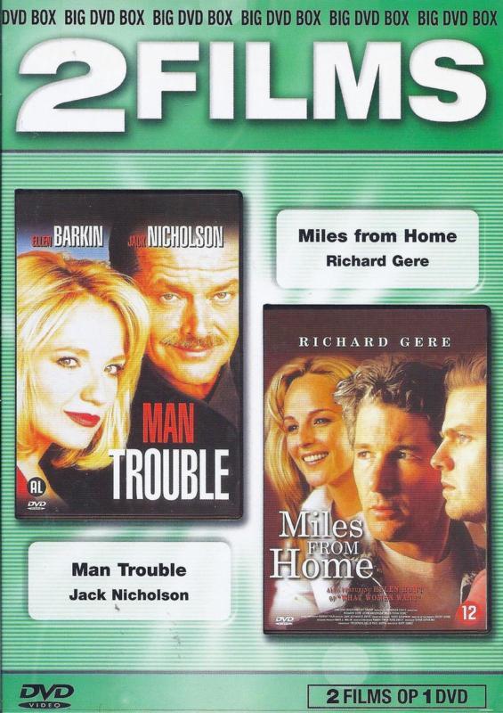 2 films op 1 dvd Man trouble en Miles from home(dvd nieuw), Cd's en Dvd's, Dvd's | Actie, Ophalen of Verzenden