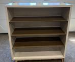 Rek / Kast 130cm, Houten kast met metalen legborden