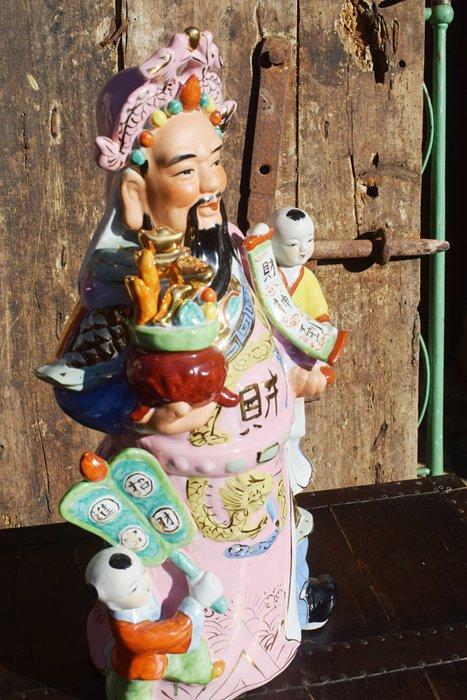 Beeldje - buddha vecchio saggio 50 cm. - Keramiek, Antiquités & Art, Curiosités & Brocante