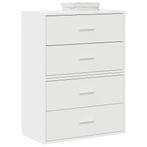 vidaXL Kasten met 2 lades 2 st 60x31x40 cm bewerkt hout wit, Verzenden, Nieuw