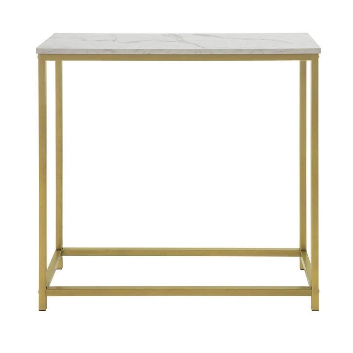 2dekans | SoBuy Consoletafel - Wit Tafelblad - Gouden Frame, Huis en Inrichting, Tafels | Bijzettafels, Ophalen of Verzenden