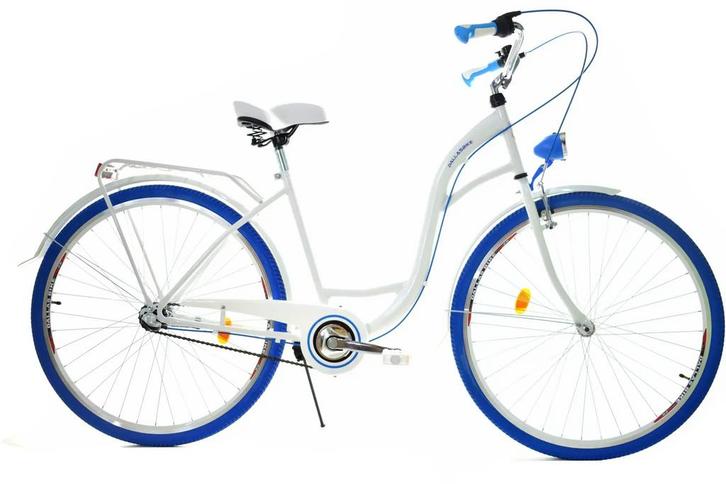 Meisjesfiets - 26 inch - met 3 versnellingen - wit blauw, Fietsen en Brommers, Fietsen | Kinderfietsjes, Nieuw, Ophalen of Verzenden