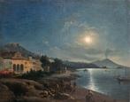 Salvatore Fergola (1796-1874) - Veduta di Napoli al chiar di