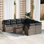 vidaXL Tuinbank Set 9 pcs Grijs, Verzenden, Nieuw