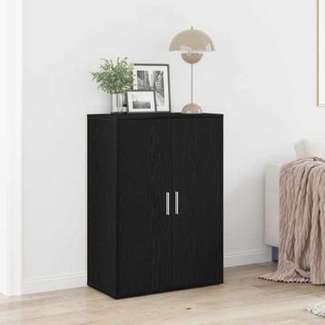 vidaXL Sideboard Zwart Eiken 60x31x84 cm MDF, Verzenden