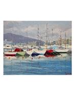 Luis Manero Miguel (1876-1937) - Port in blue silence