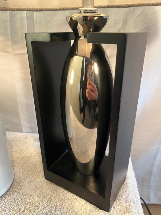 Tafellamp - Chroom, Hout, Huis en Inrichting, Overige Huis en Inrichting