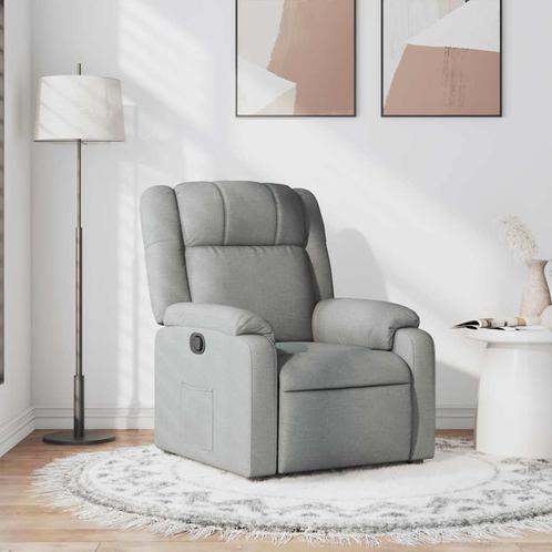 vidaXL Fauteuil verstelbaar stof lichtgrijs, Huis en Inrichting, Fauteuils, Nieuw, Verzenden