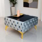 Table basse - Velours - Table basse de style Chesterfield, Huis en Inrichting, Nieuw