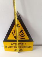 Let op: explosieve stoffen! - Emaille bord - Metaal, Emaille