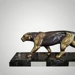 Alexandre Ouline - sculptuur, Panthère - 50 cm - Metaal,, Antiek en Kunst