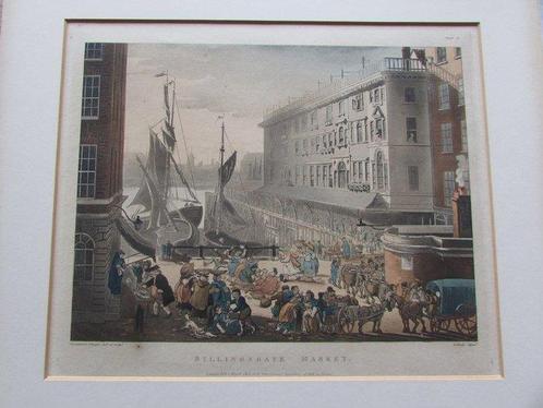 R. Ackermann - Billingsgate Market, Boeken, Atlassen en Landkaarten