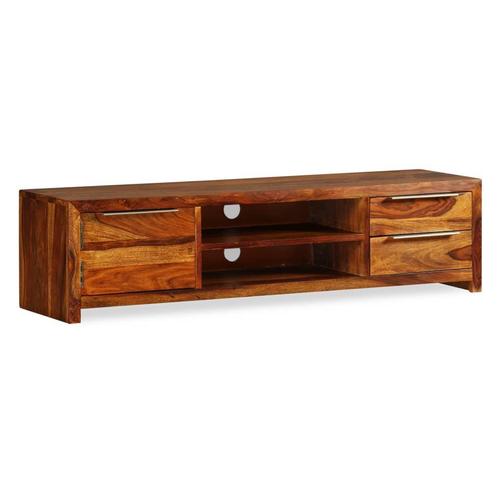 vidaXL TV-meubel 120x30x30 cm massief sheeshamhout, Huis en Inrichting, Kasten |Televisiemeubels, Nieuw, Verzenden
