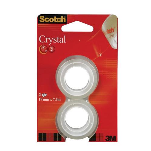 Scotch Plakband Crystal ft 19 mm x 7,5 m, blister met 2 roll, Maison & Meubles, Accessoires pour la Maison | Autre
