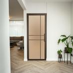 Stalen Binnendeur - Brons - 6 Vlaks - Mat glas - Luxe design, Doe-het-zelf en Bouw, Deuren en Vliegenramen, Minder dan 80 cm, Binnendeur