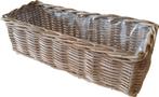 NIEUW - Rieten bloembak 60 x 23 x 20 cm, Tuin en Terras, Verzenden, Nieuw