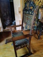 Fauteuil - Hout, Leder - neo-reneraissance stoel