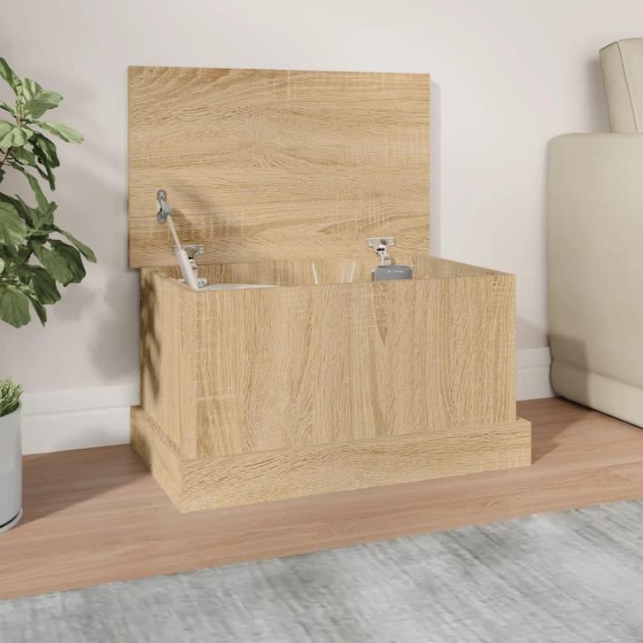 vidaXL Opbergbox Sonoma Eiken 50x30x28 cm Bewerkt Hout, Huis en Inrichting, Kasten | Overige, Nieuw, Verzenden