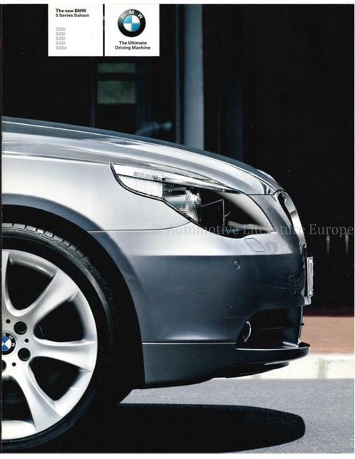 2003 BMW 5 SERIE SEDAN BROCHURE ENGELS, Boeken, Auto's | Folders en Tijdschriften, Ophalen of Verzenden