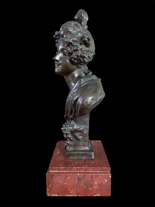 George van der Straeten (1856-1941) - Buste, Buste de jeune, Antiek en Kunst, Antiek | Keramiek en Aardewerk